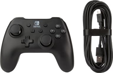 PowerA Nintendo Switch USB-kablet gamepad (sort)
