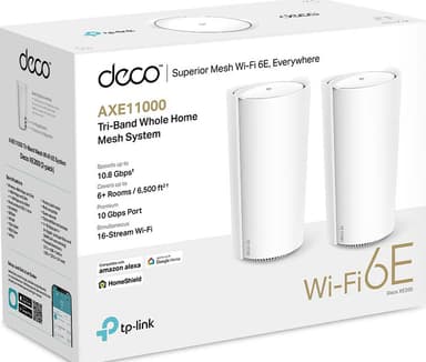 TP-Link Deco XE200 AXE11000 mesh WiFi-system (2-pakke)
