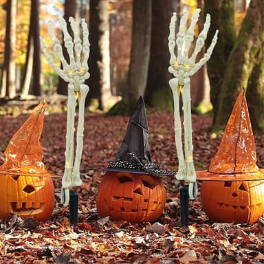 Halloween LED Lys Glødende Skelet Dekoration Lysende Arm - 1 stk