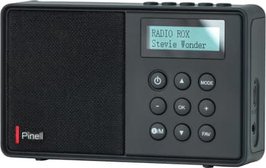 Pinell Micro bærbar digital radio (sort)