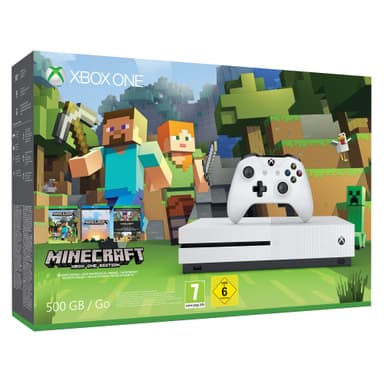 Xbox One S 500 GB Minecraft spilpakke
