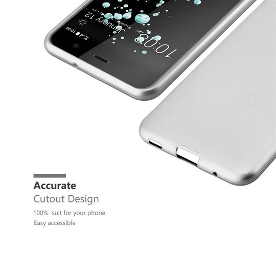 HTC U PLAY Cover Etui Case (Sølv)
