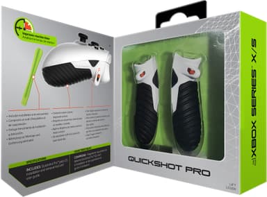 Bionik Quickshot Pro Xbox Series X/S controller håndtag (sort/hvid)