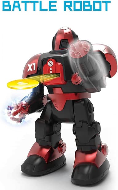 Radio-controlled Robot that shoots foam discs + dances and sings