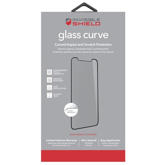 Zagg skærmbeskytter af glas til iPhone XR (sort)