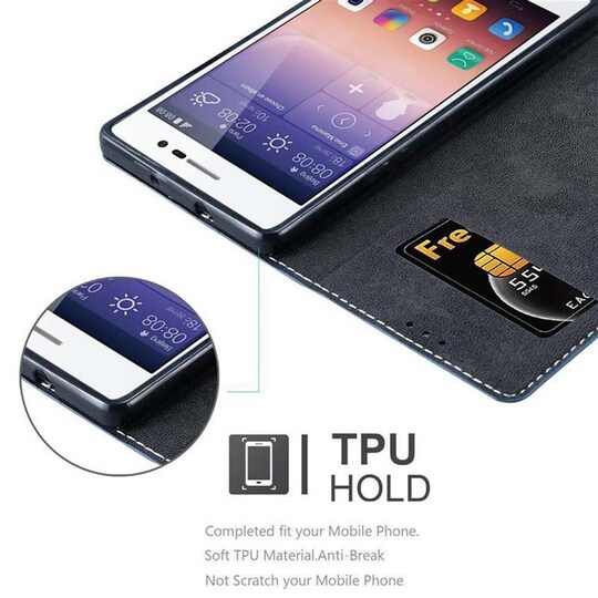 Huawei ASCEND P7 Etui Case Cover (Blå)