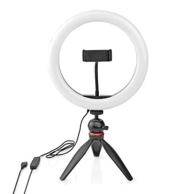 køb Nedis-ringlampe på et trefodsstativ til vlogs