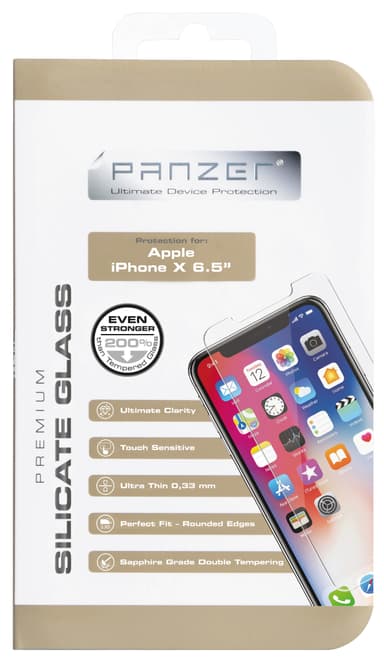 Panzer Premium silikatglas iPhone Xs Max/11 Pro Max skærmbeskyttelse