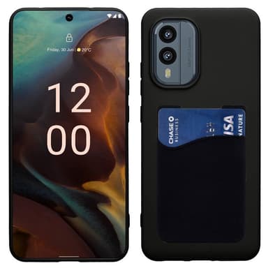 Silikone cover med kortholder Nokia XR21 - Sort