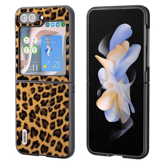 Leopardmønster Cover Samsung Galaxy Z Flip 5 - Guld