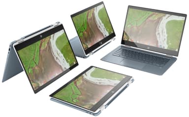 HP Chromebook x360 14-da0000no 14" 2-i-1 (hvid/grå)
