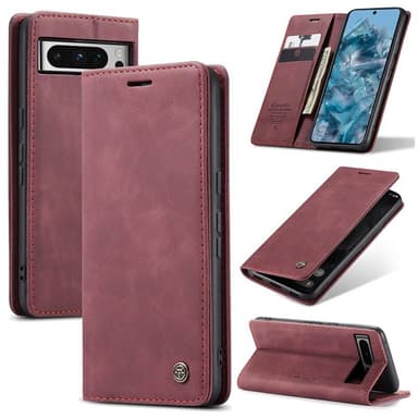 CaseMe Smart Magnet FlipCase Google Pixel 8 Pro - Vinrød