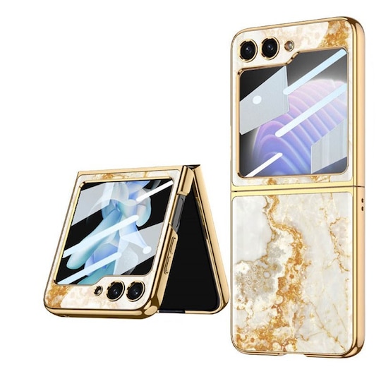Marble Glass Case Samsung Galaxy Z Flip 5 - Giallo