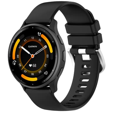 INF 22 mm urrem til Garmin Venu 3 2/Forerunner 265/265 Music/255/255 Music Sort