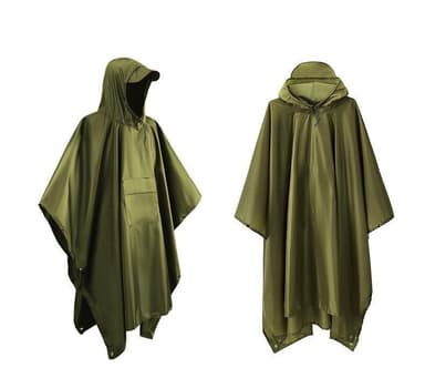 INF Multifunktionel regnponcho med hætte / camping presenning / shelter til vandrecamping Farve