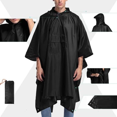 INF Multifunktionel regnponcho med hætte / camping presenning / shelter til vandrecamping Farve
