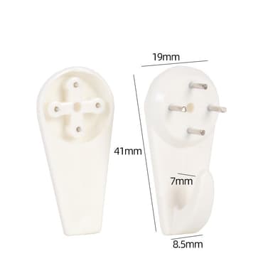 INF 10 billedophæng, vægkroge til ophængning af billeder, billedtæppe, ure uden skader Hvid 5x2x0.95 cm
