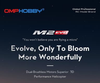 OMP Hobby M2 Evo Helicopter - Gul :: Komplet