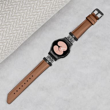 Rhinestone Black M-Type Link-urrem til Samsung Galaxy Watch 4/5/6-serien Brun