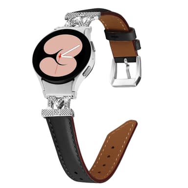 Rhinestone Silver M-Type Link-urrem til Samsung Galaxy Watch 4/5/6-serien Sort