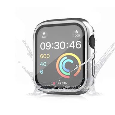 INF 2-Pack vandtæt etui til Apple Watch iWatch 9/8/7/6/5/4 IPX8 sølv 40 mm