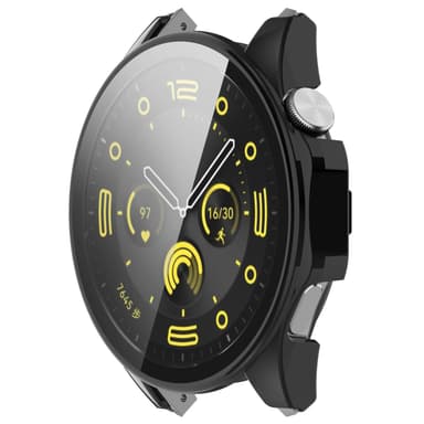 Smart urkasse med skærmbeskytter til Huawei Watch GT 4 Sort 46mm 1