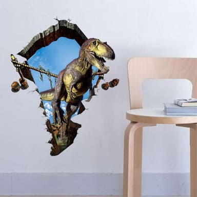 60x90 cm 3D Dinosaur Wall Decal PVC Sticker Vægdekoration