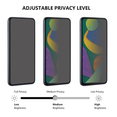 til iPhone 15 Hærdet glas 180-graders anti-spion Privacy 2stk
