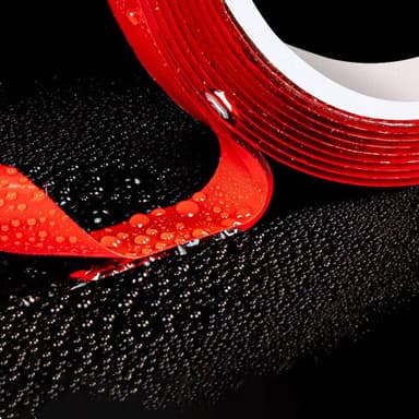Röd film transparent dubbelsidig tejp Rød Length: 5 m, Width: 50 mm, Thickness: 1.0mm