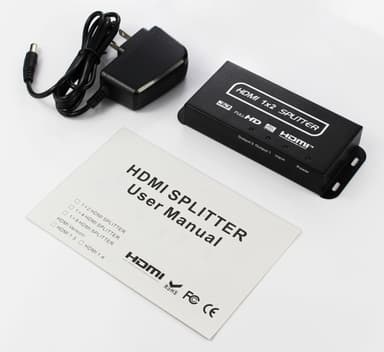 1x2 HDMI splitter stöder 4K / 2K 3D-effekt Sort