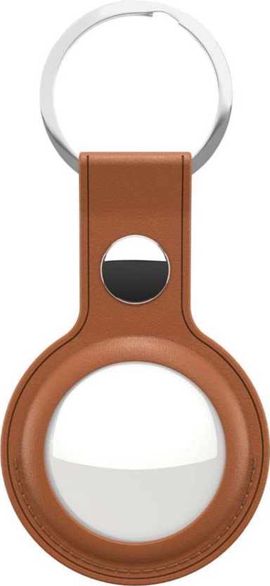 Keybudz lædernøglering til Apple AirTag (Tan)