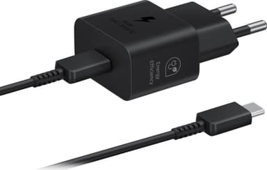 Samsung USB-C 25W oplader med kabel (sort)
