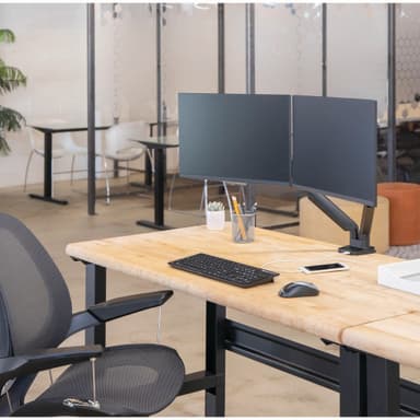 Fellowes Platinum dobbelt skærmholder (sort)