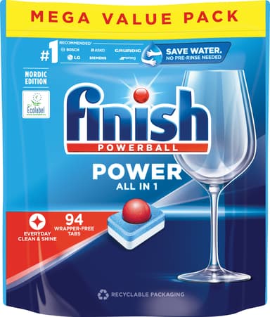 Finish All In One Powerball 94-pak opvasketabs