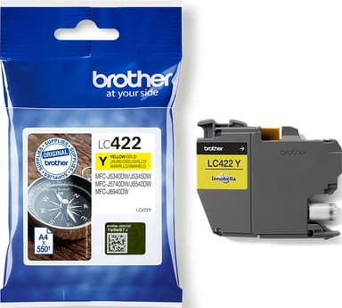 Brother LC422 blækpatron (gul)