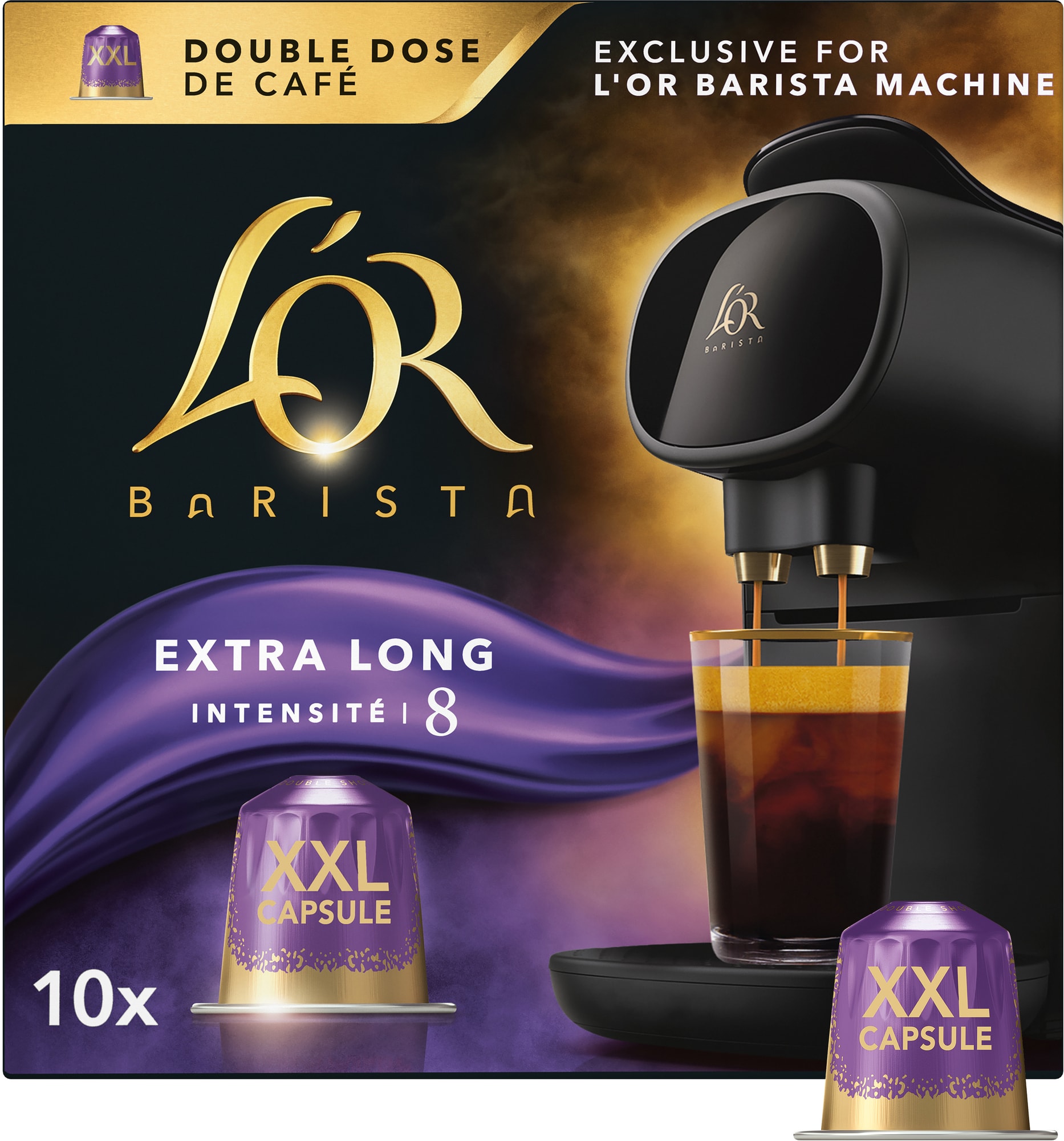 L OR Barista Extra Long intensitet 8 kaffekapsler (10 stk.)