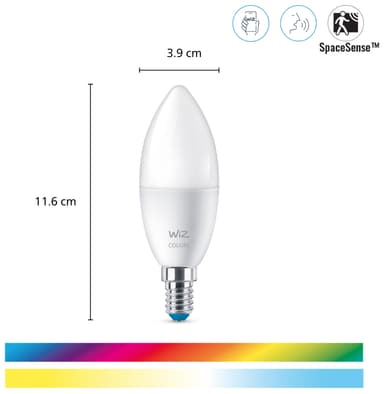 Wiz Connected Full Colour wi-fi BLE LED-pære 4,9W E14 3-pak
