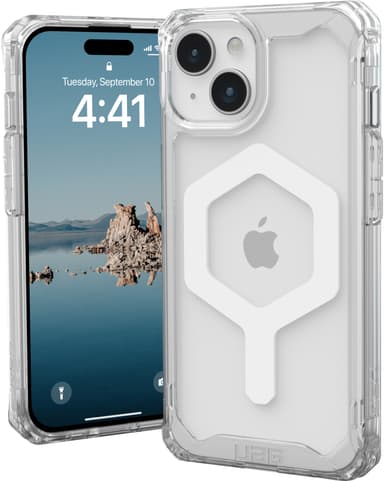 UAG Plyo MagSafe iPhone 15 etui (genemsigtig/hvid)