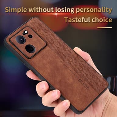 SKALO Xiaomi 13T/13T Pro AZNS PU læder Cover - Sort