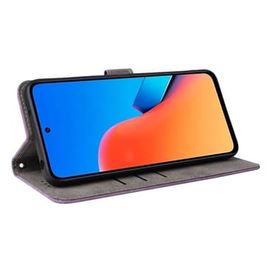 SKALO Xiaomi Redmi 12 4G/5G Flip Cover m. pung i PU-læder - Lilla