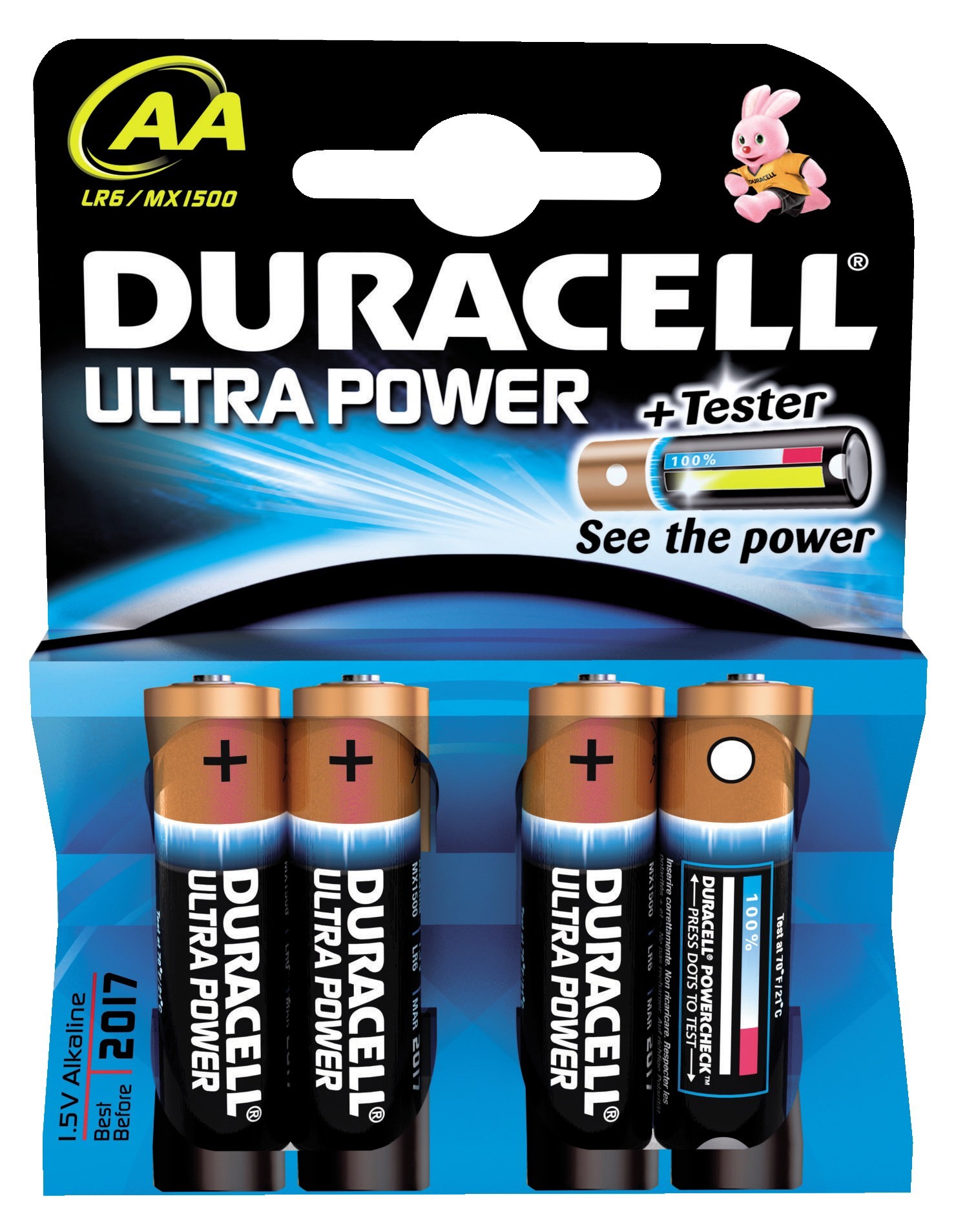 Duracell AA Alkaline Ultra Power batterier thumbnail