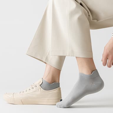 5 Pack Invisible No Show Socks Hälskydd Båtstrumpor för män Hvid