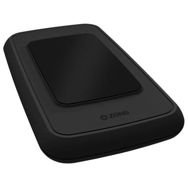 Zens Qi trådløs 4.500 mAh USB powerbank (sort)