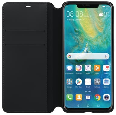 Huawei Mate 20 Pro PU cover med tegnebog (sort)