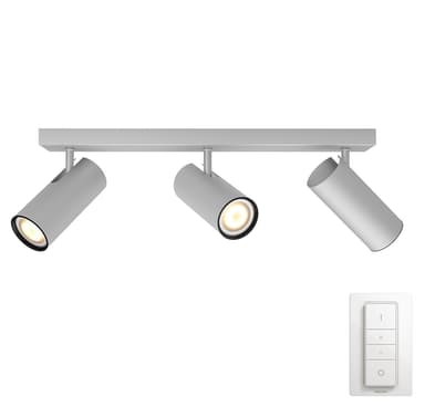 Philips Hue White ambiance Buratto tredobbelt spotlys (aluminium)