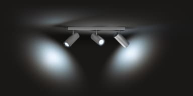 Philips Hue White ambiance Buratto tredobbelt spotlys (aluminium)