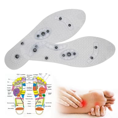 Akupressur Magnetisk Massage Innersulor 1 Par Gennemsigtig 29 cm