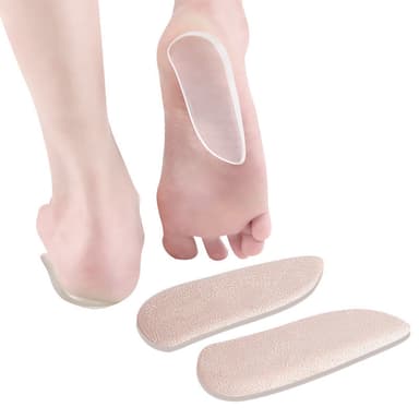 Medial & Lateral Hæl Kile Silikone Indersål 2 Par MultiColor
