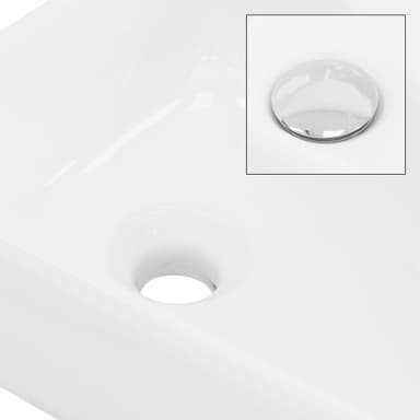 ML-Design Keramisk håndvask Hvid 45x27x13 cm Vinklet