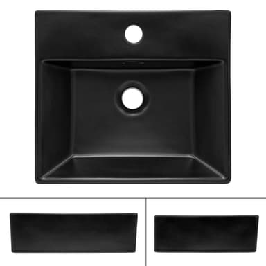 ML-Design håndvask keramik sort 415x365x130mm